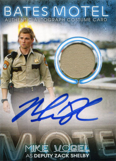 Bates Motel Autograph Costume Relic BC3 Mike Vogel as Deputy Zack Shelby