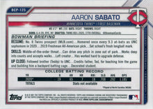 Bowman Chrome Baseball 2021 Green Shimmer Card BCP-125 Aaron Sabato 88/99