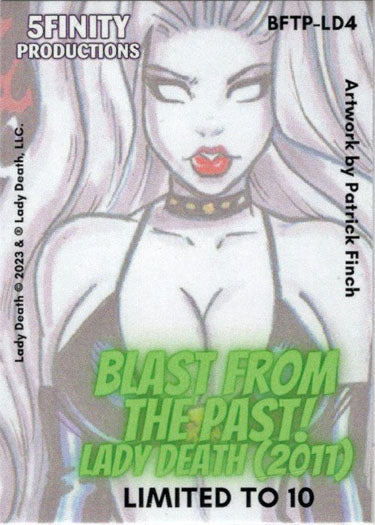 2023 5finity Blast From The Past Lady Death (2011) Promo Card BFTP-LD4 /10