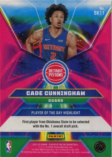 Panini Player of the Day 2021-22 Insert Card BK11 Cade Cunningham 58/99
