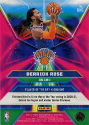 Panini Player of the Day 2021-22 NBA Insert Card BK6 Derrick Rose 67/99