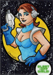 2022 5finity Blast Off Girls Sketch Card Dan Lawler