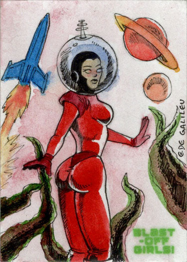 2022 5finity Blast Off Girls Sketch Card Ede Galileu