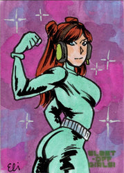 2022 5finity Blast Off Girls Sketch Card Eli Benik