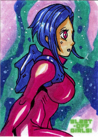 2022 5finity Blast Off Girls Sketch Card Jaime Lopez V1