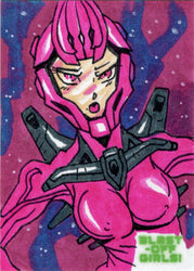 2022 5finity Blast Off Girls Sketch Card Jaime Lopez V2