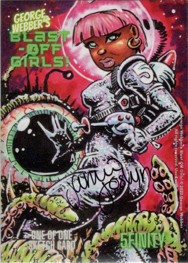 2022 5finity Blast Off Girls Sketch Card Jamie Joslyn