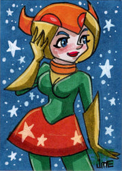 2022 5finity Blast Off Girls Sketch Card Jme Foronda