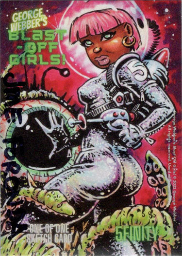 2022 5finity Blast Off Girls Sketch Card Jme Foronda