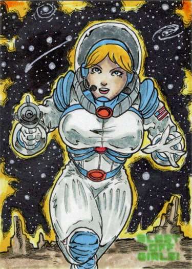 2022 5finity Blast Off Girls Sketch Card Limuel Pinzon