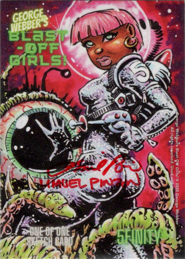 2022 5finity Blast Off Girls Sketch Card Limuel Pinzon