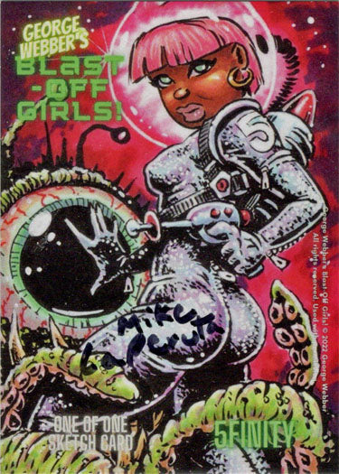 2022 5finity Blast Off Girls Sketch Card Mike LaPeruta