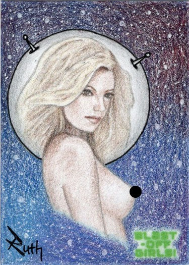 2022 5finity Blast Off Girls Sketch Card Ruth Lucas