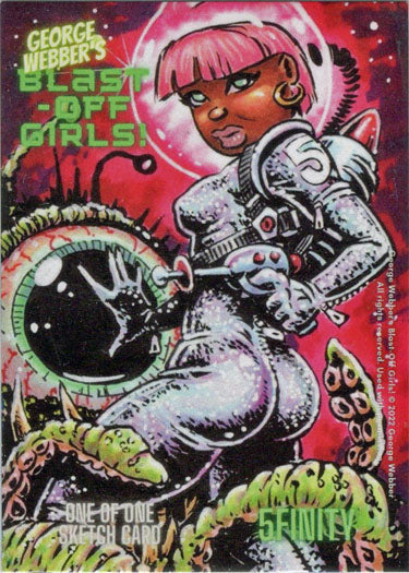 2022 5finity Blast Off Girls Sketch Card Omar Soto