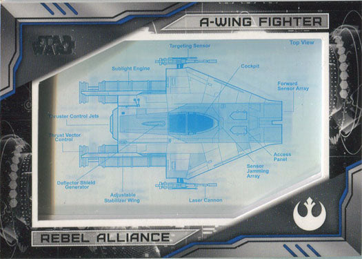 Star Wars Skywalker Saga Blueprints Relic Card BP-AW A-Wing Fighter 246/250
