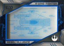 Star Wars Skywalker Saga Blueprints Blue Relic Card BP-AW A-Wing Fighter 42/50