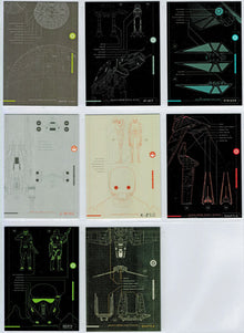 Star Wars Rogue One Series 1 Blueprints Complete 8 Card Chase Set