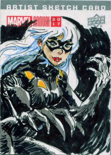 Marvel Annual 2017 Sketch Card by BRiZL of Black Cat