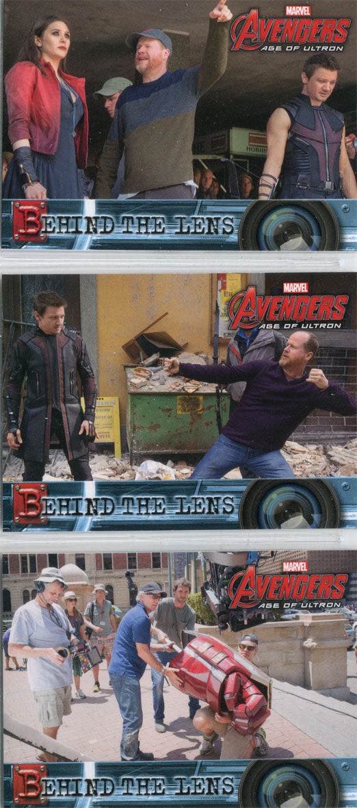 Marvel Avengers Age of Ultron Behind the Lens Complete 15 Card Chase Set