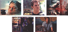 Dexter Seasons 1 & 2 Behind the Scenes Complete 5 Card Foil Chase Set