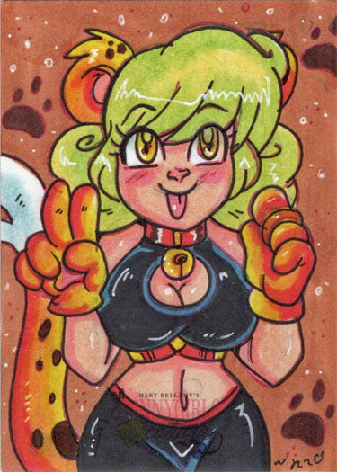 2022 5finity Mary Bellamy's Bunnygirls vs Catgirls Sketch Card Mary Bellamy V1