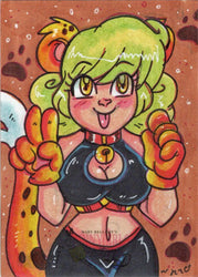 2022 5finity Mary Bellamy's Bunnygirls vs Catgirls Sketch Card Mary Bellamy V1