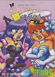 2022 5finity Mary Bellamy's Bunnygirls vs Catgirls Sketch Card Mary Bellamy V2