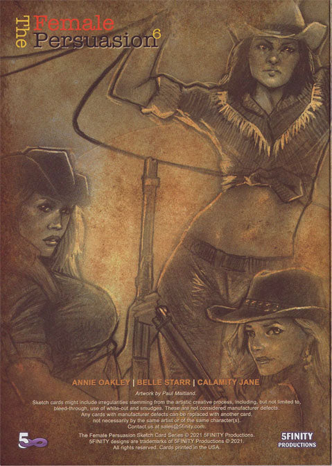 5finity 2021 TFP6 Notorious Wild West Women Sketch Card Pack