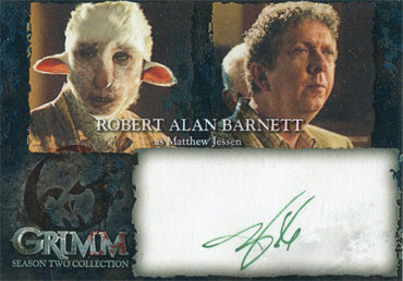 Grimm Season 2 Autograph Card RBA Robert Barnett as Matthew Jessen