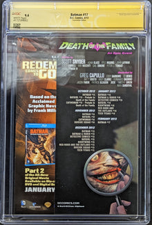 Batman #17 ECCC 2013 Variant Graded CGC 9.4 Signed by Capullo Snyder Glapion