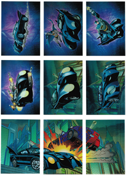 Batman The Legend The Batmobile Complete 9 Card Foil Chase Set