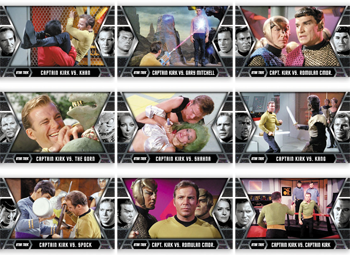 Star Trek TOS Heroes & Villains Kirks Epic Battles Complete 9 Card Chase Set