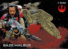 Star Wars Rogue One Series 1 Medallion Gold Y-Wing Parallel Baze Malbus #17/50