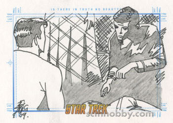 Star Trek TOS Portfolio Prints Sketch Card In Truth No Beauty by Brian Kong