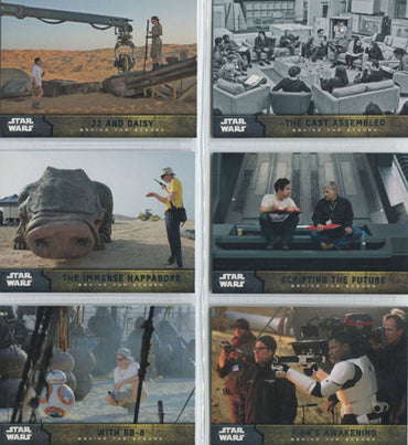 Star Wars the Force Awakens Series 1 Behind the Scenes 7 Card Chase Set