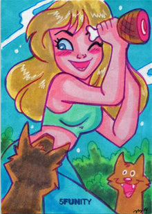 DH 5FUNity Sketch Card by Mary Bellamy of Kitty Ditties Pretty Ladies