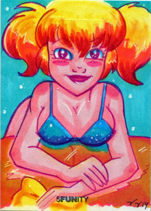 DH 5FUNity Sketch Card by Mary Bellamy of Car Wash Craziness! V1