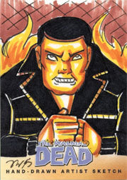 Walking Dead Comic Series Two Sketch Card by Mary Bellamy of Negan