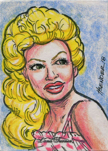Classic Hollywood Starlets 5finity Lana Turner Sketch Card by Howard Bender