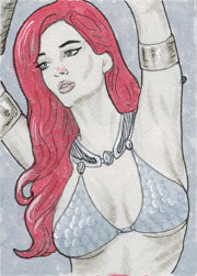 Red Sonja 2012 Sketch Card by Dan Bergren