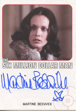 Complete Bionic Collection Autograph Card Martine Beswick as Julia Flood