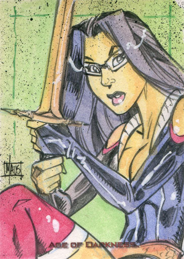 Zenescope Age of Darkness Sketch Card by Bill Maus