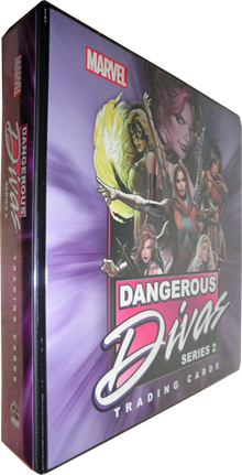 Marvel Dangerous Divas Series 2 Trading Card Binder Album with P3 Promo