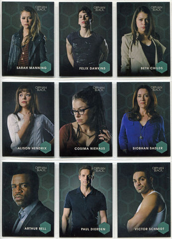 Orphan Black Season 1 Character Bios Complete 9 Card Chase Set C1 to C9