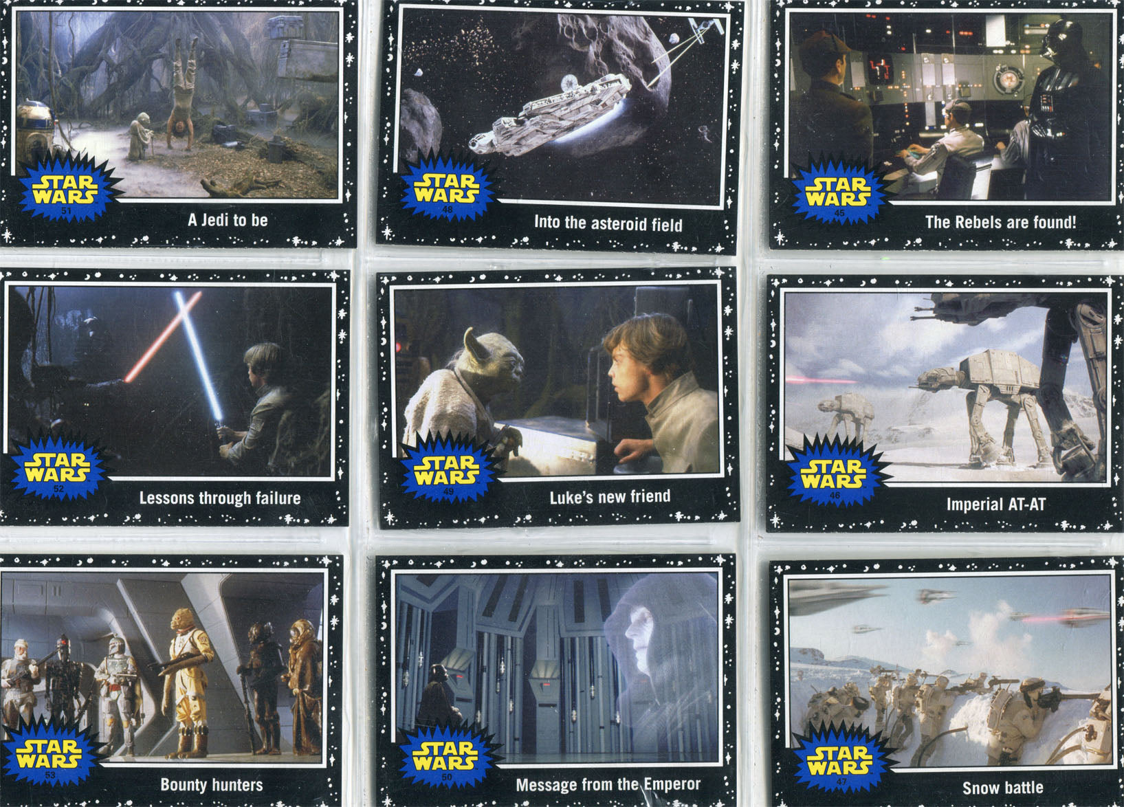 Star Wars Journey to the Force Awakens Black Starfield 110 Card Chase Set