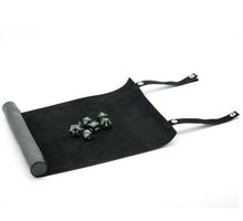 Black Roll Up Leatherette Dice Mat