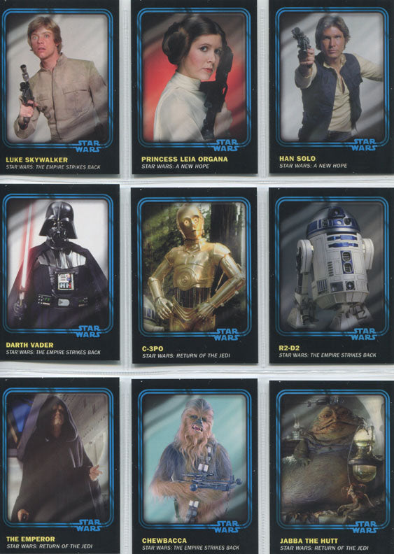 Star Wars Card Trader 2016 Blue Parallel Complete 100 Card Chase Set