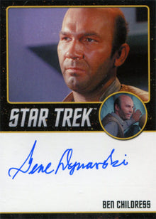 Star Trek TOS 50th Anniversary Autograph Black Gene Dynarski as Ben Childress