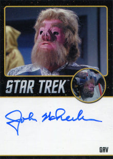 Star Trek TOS 50th Anniversary Autograph Black John Wheeler as Gav