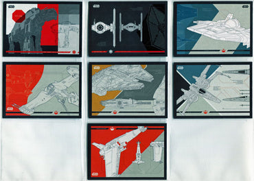 Star Wars Journey to Last Jedi Blueprints Complete 7 Card Chase Set